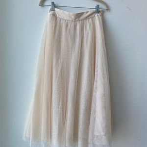H&M cream high waisted maxi Tutu skirt